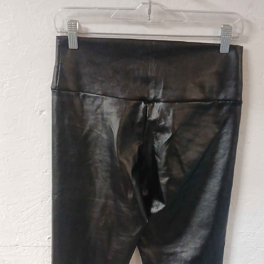 Black Faux Leather Leggings - Picture 2 of 4